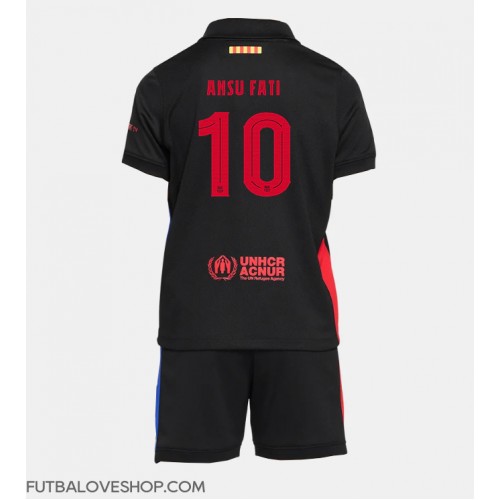 Dres Barcelona Ansu Fati #10 Preč pre deti 2024-25 Krátky Rukáv (+ trenírky)